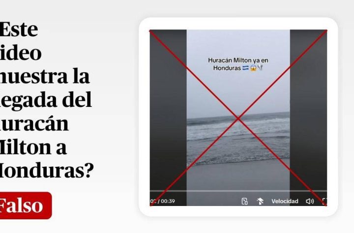 Video viral engaña con falsas imágenes del huracán Milton en Honduras
