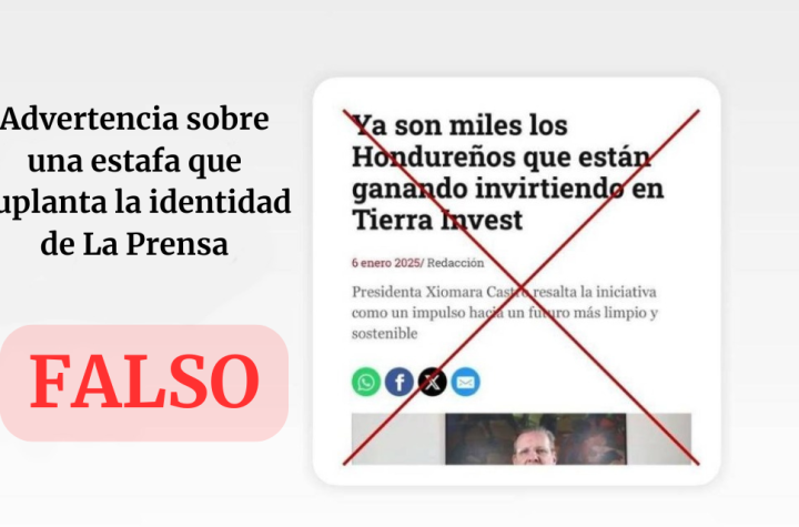 Advertencia sobre una estafa que suplanta la identidad de La Prensa