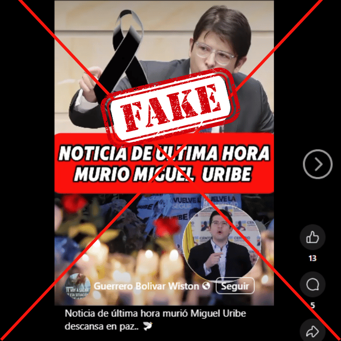 Desmienten rumores sobre la muerte del precandidato colombiano Miguel Uribe Turbay Desmienten rumores sobre la muerte del precandidato colombiano Miguel Uribe Turbay